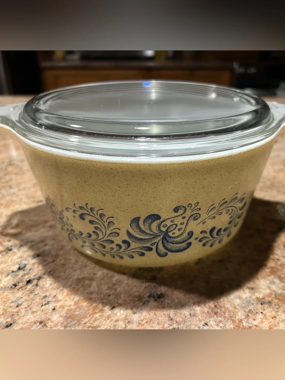 Pyrex #474-B 1.5Qt “Homestead” Cinderella Casserole w/Pyrex Glass Lid #474-C
